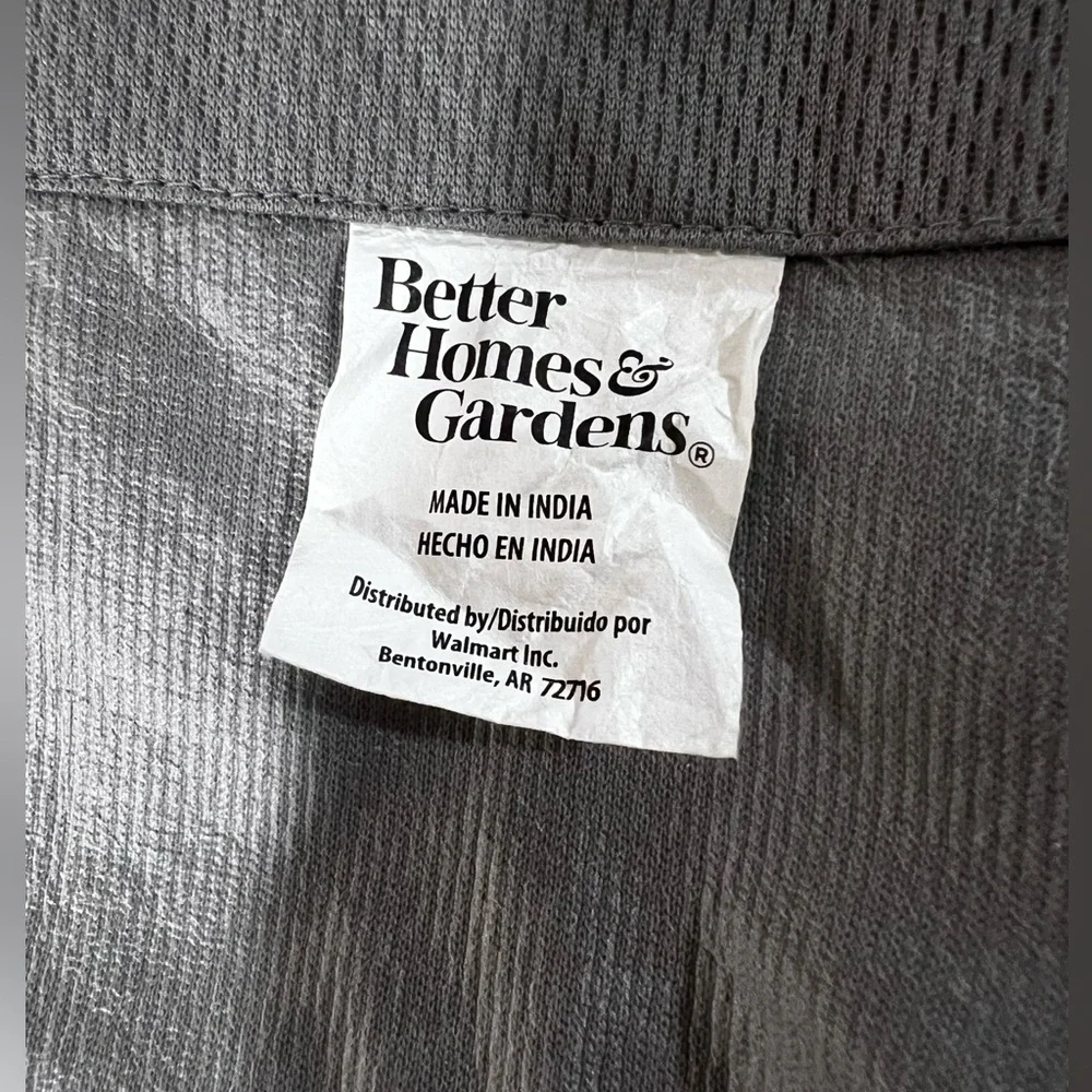 Better Homes & Gardens Gray PEVA Waterproof Shower Curtain 70” x 72” Open Box